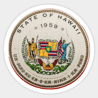 Vintage State Of Hawaii Badge Sticker